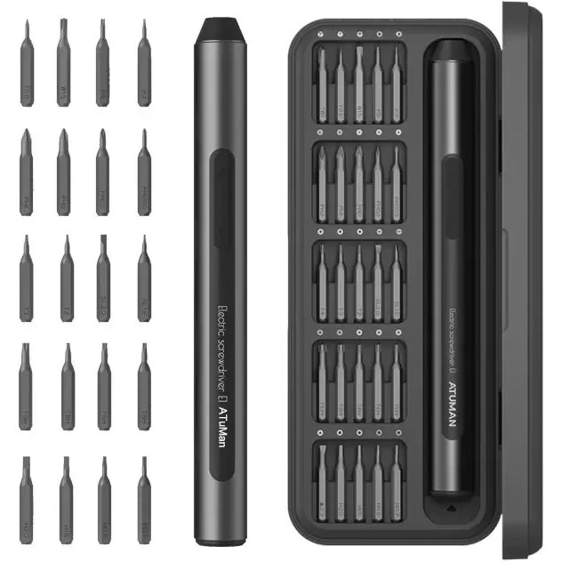 پیچ گوشتی شارژی شیایومی مدل Atuman E1 بسته 25 عددی