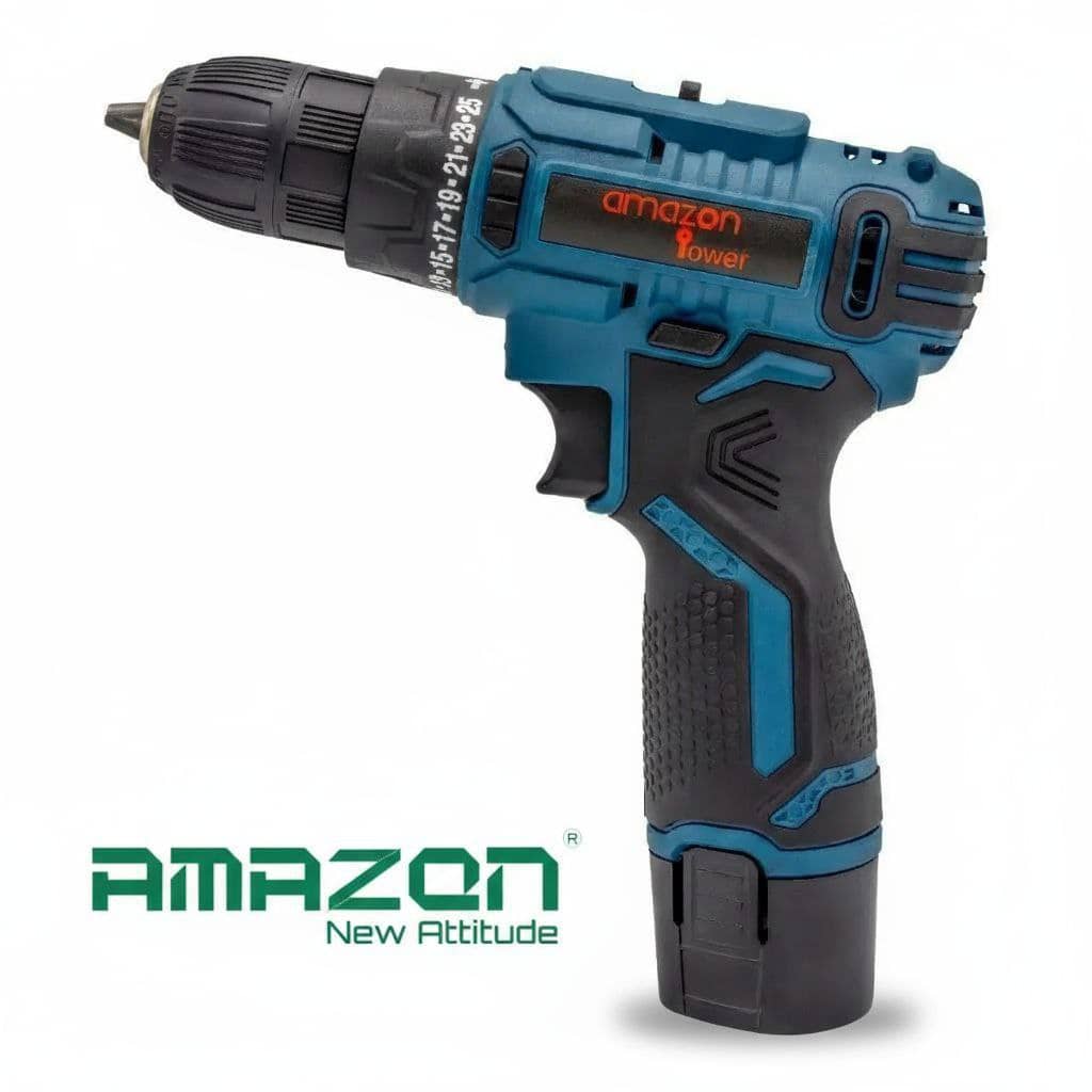 دریل شارژی وارداتی آمازون مدل AZ-022 با باتری ۱۸ ولت 12 ماه گارانتی