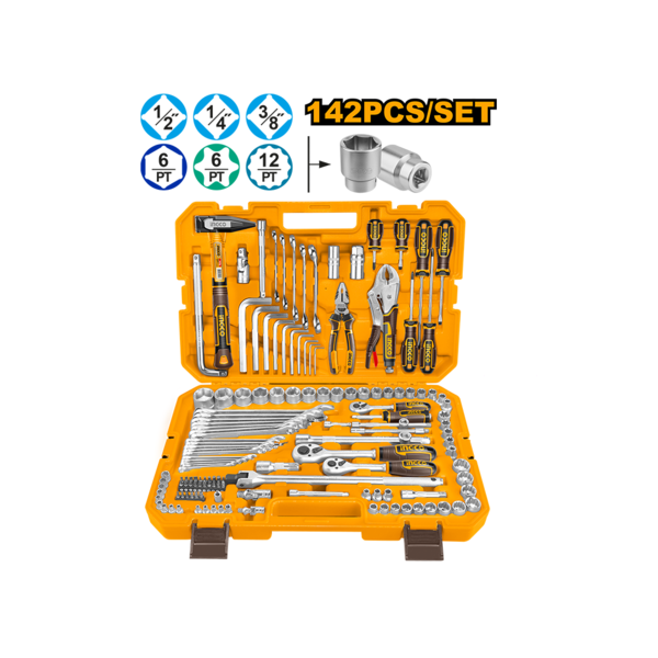 پیش فروش جعبه ابزار 142 پارچه اینکو مدل HKTHP21421 | قیمت ویژه 2.980.000 تومان