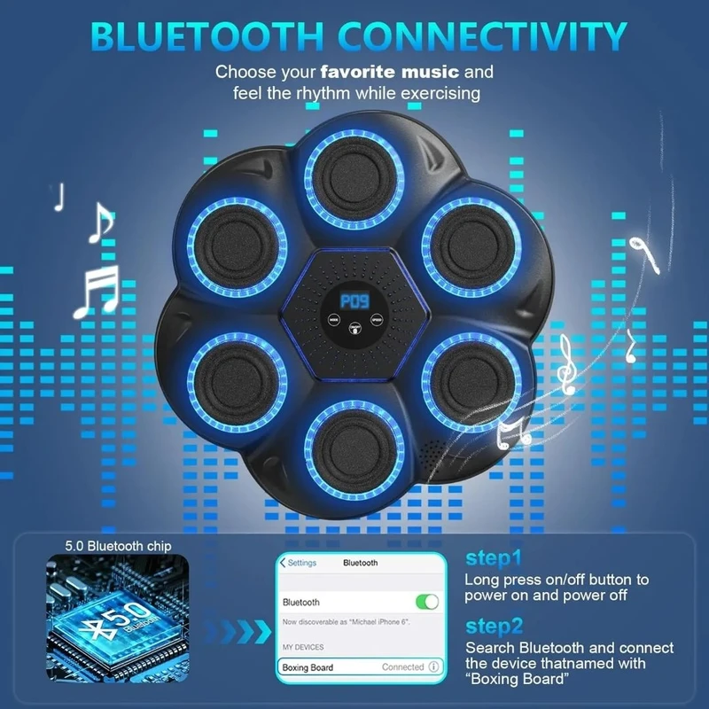 کیسه بوکس هوشمند بلوتوث دار بزرگ 6 حالته