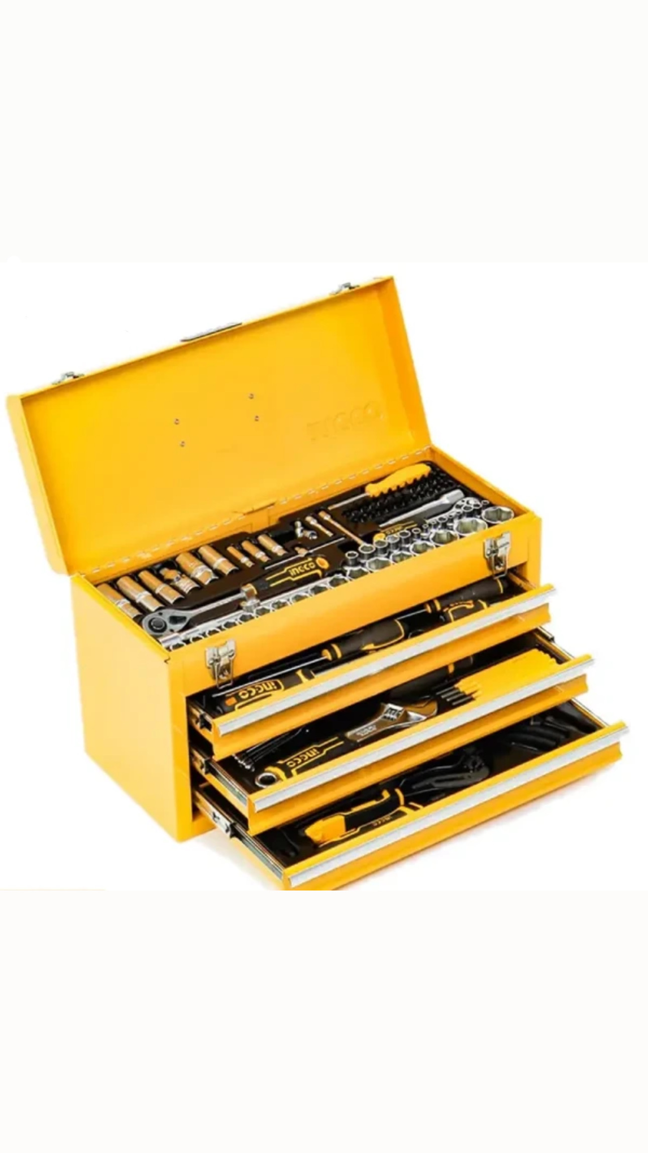 پیش‌فروش جعبه‌ابزار ۱۳۲ پارچه اینکو مدل HTCS221321 – فولاد کروم وانادیوم | قیمت ویژه ۱,۳۸۰,۰۰۰ تومان